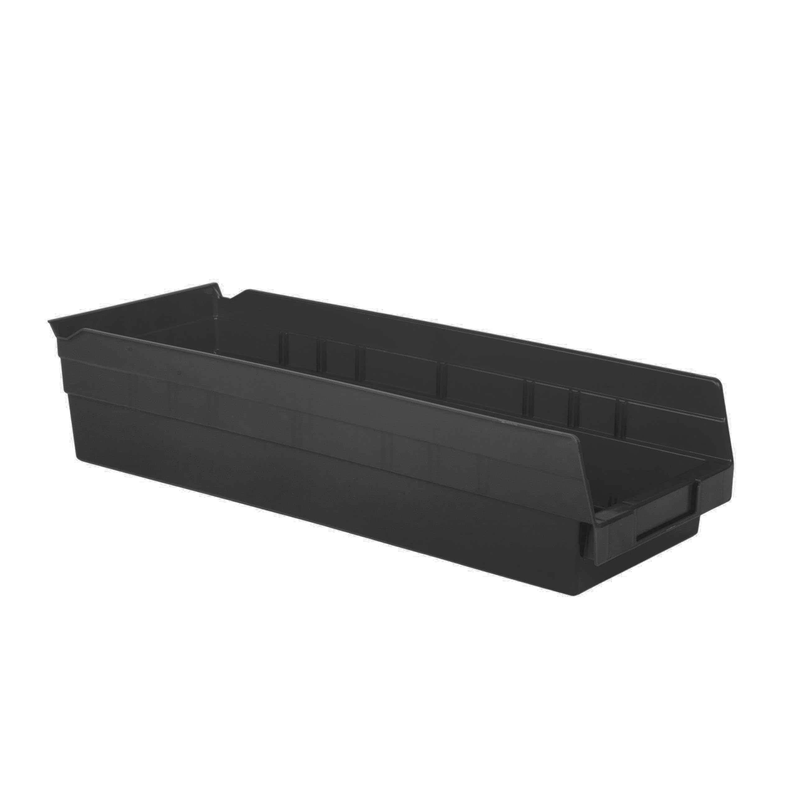 Photo 1 of Hudson Exchange 14.5 x 5 x 5" (10 Pack) Plastic Nesting Storage 12” Shelf Bin Container -Black