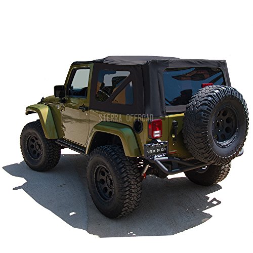 Sierra Offroad Jeep 2010-2018 Soft Top, Twill Vinyl, Black