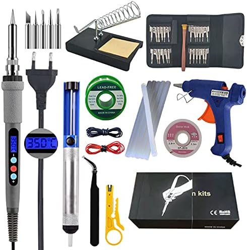 Zestaw Do Lutowania 60 W 220 V 22 Szt Zestaw Do Lutowania 60 W Cyfrowe Stacja Lutownicza Wyswietlacz Lcd Regulowana Temperatura 180 C 480 C Lutownica Precyzyjna Do Naprawy I Uzytku Domowego Amazon Pl Home Improvement