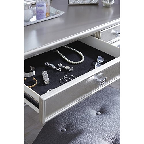 Ashley Coralayne Bedroom Vanity in Silver - Thumbnail 2