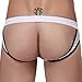 YiZYiF Men's Backless Bikini Jockstrap Briefs Underwear White Small