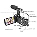 Full HD Camcorder 1080p Digital Camera 30FPS Video Camera for Youtube Vlogging Camera with Microphone and Remoter