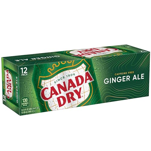 CANADA DRY GINGER ALE SODA, 12 FL OZ CANS, 12 PACK