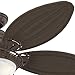 Hunter Fan Company Hunter 54095 Tropical/British Colonial 54``Ceiling Fan from Caribbean Breezeâ„¢ Collection Dark Finish, Weathered Bronze
