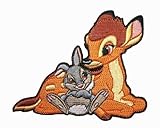 Walt Disney Bambi & Thumper Rabbit Embroidered Iron On Applique Patch