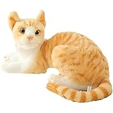 GUDVES Orange Tabby Cat Stuffed Animal Baby Stuffed Animal Cat Plush Toy Shorthair Cat 12 Inch (Orange B)