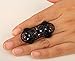 Angel Jewelry Women's Crystal Double Finger Armor Knuckle Ring Adjustable