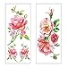 Flowers Printing Temporary Tattoos Stickers, Butterfly Rose Lotus Blossoms Stickers for Girl and Women
