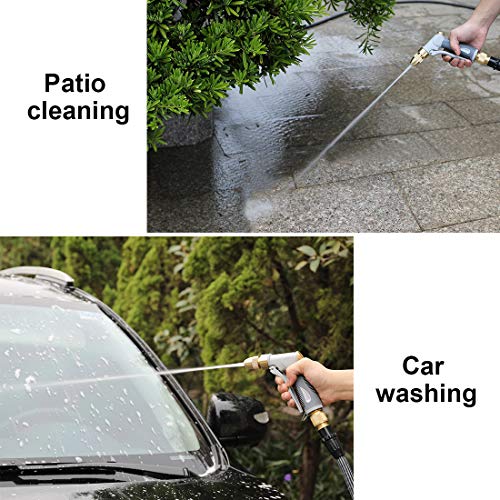 V.C.Formark Garden Hose Nozzle, Heavy Duty Metal Hose Spray Nozzle, Adjustable Multi-Function Nozzle for Hand Watering Plants & Lawn, Car Washing, Patio and Pets - Thumbnail 5