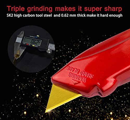 Utility Knife, CTL CUTTER Heavy Duty Sharp Box Cutter Retractable Utility Knife Set with 3 PCS Carbon Steel Utility Cutter Blades