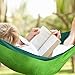 HeyMate Camping Hammock 210T Portable Lightweight Parachute Nylon Hammocks with Tree Straps&Carabiners For Backpacking, Camping, Hiking, Travel, Beach, Yard (Green, 108''x55'')