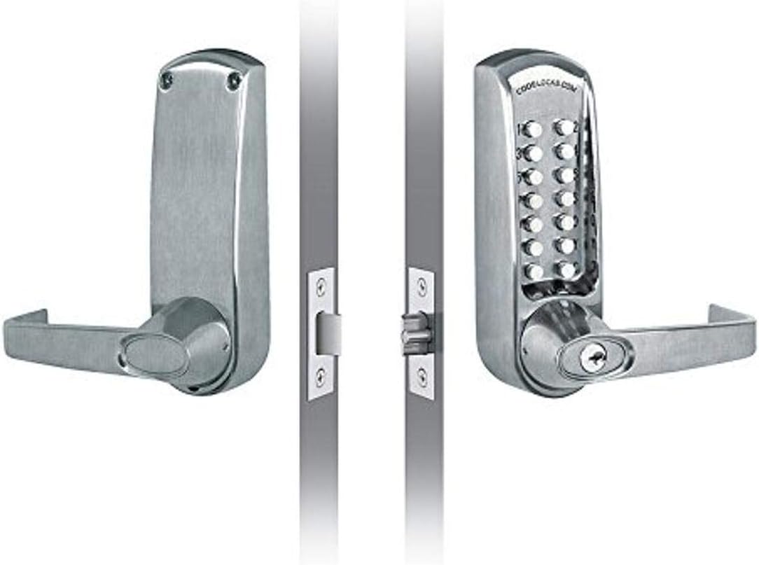 CODELOCKS CL610 CL610 Mechanical Lever Set with Front Change Code, 6 Pin Cylinder, 2 3/4" UL Fire Rated Latch Bolt