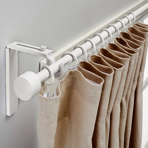 Ikea White Racka Curtain Rod Complete Combination Set Including 47