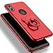Cool Cute Red iPhone X Case With Free Phone Finger Ring Kickstand Holder Heavy Duty Dual Layer Shockproof 3d Clear Cell Phone Hard Thin Case for Teens Boys Men Girls Women (IPHONE X RED)