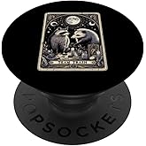 Team Trash Tarot Card Opossum Witchcraft Goth Possum Racoon PopSockets Adhesive PopGrip
