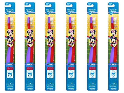 Oral-B Pro-Health Stages My Friends Manual Kid's Toothbrush,(Pack of 6), Packaging May Vary - Cars or Minnie Mouse, etc.