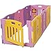 Kidzone Baby Playpen Kids 8 Panel Safety Play Center Yard Home Indoor Outdoor Girls (Pink)