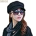 Siggi Womens Visor Beret Newsboy Hat Cap for Ladies Merino Wool