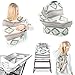 Premium 5-in-1 Breastfeeding Cover Up & Nursing Poncho/Baby Car Seat Covers/ Shopping Cart Cover For Baby/ Universal High Chair Cover, Perfect Baby Shower Gifts for Boys & Girls