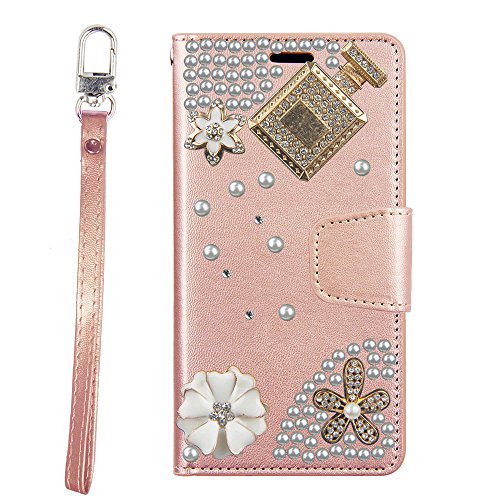 [ El Lumiere Treasure Wallet Case for LG Stylus 4, Stylo 4 ] Multi-Card Slot Wallet Case [Drop Protection] Premium Leather [Kickstand Feature] (T-Perfume Rosegold)