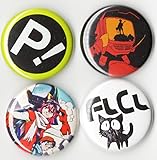 FLCL BUTTON SET 4 PCS - ANIME FOOLY COOLY - 1 INCH PIN BACK