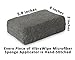 VibraWipe Microfiber Sponge Applicators, Large Size 5.8 x 4 x 2 in, Set of 8, Gray, Sponge Pad. Great for Car Detailing, Washing and Drying Cars, Boats, Applying Wax and Sealants