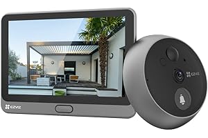 EZVIZ Wireless Door Peephole Camera - 4.3-Inch Color Touch Screen Door Viewer with 3-Month Battery Life, 1080P Front Door Bell, Human Detection, Two-Way Video Call, Night Vision, 256GB Cloud/SD, CP4