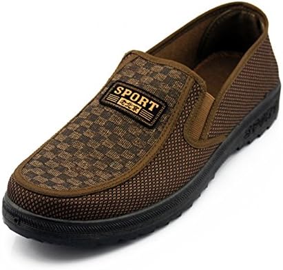 VarctikZ Mens Old Beijing Loafer Flats (40, Brown)