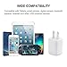 USB Wall Charger for iPhone, Vogek 5V/1A Universal Portable Travel Adapter Wall Charger Rapid 1.0A Output for iPhone iPad iPod Samsung Galaxy Google Pixel Nexus HTC LG Nokia-3 Pack