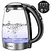 iFedio Electric Kettle, 1.7L Glass Electric Tea Kettle, Hot Water Kettle with Auto Shut-Off & Boil-Dry Protection, Fast Heating Cordless Water Boiler