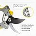 Jardineer Sharp and Durable Bypass Pruning Shear, Garden Scissors with Safety Lock, Tree Trimmers Secateurs, Cut Easy Hand Pruner, Perfect Gardening Clippers for Gifts
