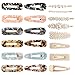 20Pcs Pearl Hair Clips Cute Acrylic Resin Hair Barrettes for Women Girls,Fashion Geometric Alligator Hair Pins Accessories for Valentines Day Birthday Wedding Party Headwear Styling Tools