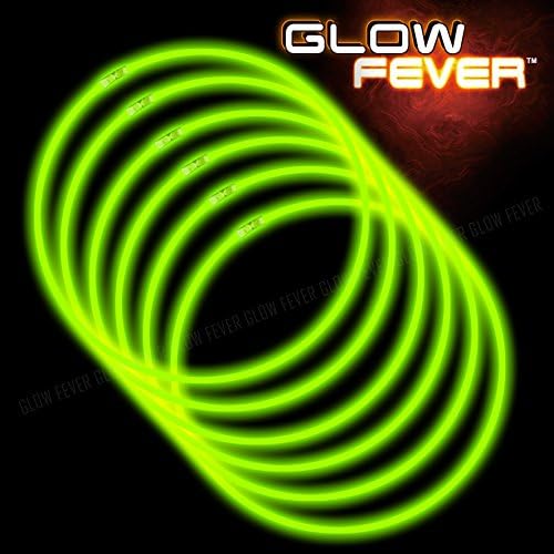 Glow Sticks Bulk 50ct 22'' Glow Necklaces with Connectors, for Party Festivals Raves Birthday Wedding, Green