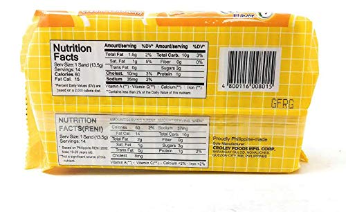 Croley Foods Sunflower Crackers Cream Sandwich, Mango Flavor, 190g (6.7oz), 3 Pack