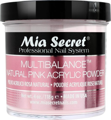 Mia Secret Professional Nail System Multibalance Acrylic Nail Powder 4oz, 118g - Natural Pink