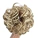 Haironline Scrunchie Scrunchy Bun Up Do Hair piece Hair Ribbon Ponytail Extensions Wavy Curly Ash Blonde Mix Bleach Blonde