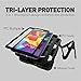 Samsung Galaxy Tab A 7.0 Case (SM-T280),3in1 Heavy Duty Shockproof Armor Hybrid High Impact Resistant Defender Full Body Protective Cover with Built-in Screen Protector and Kickstand (Black)