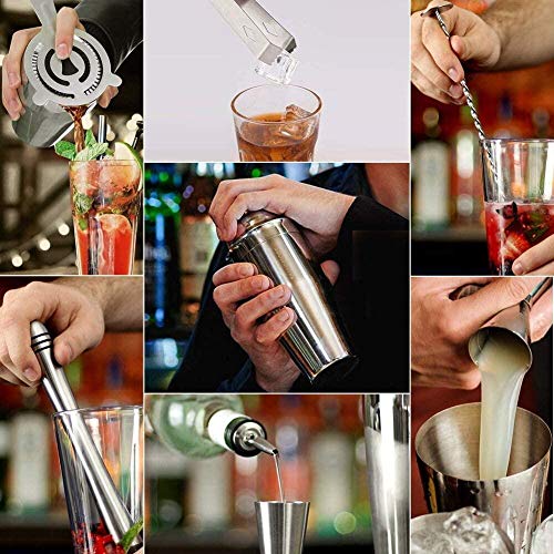 Cocktail Set 19 Teilig, Cocktail Shaker 750ML, Cocktail Shaker Edelstahl Bar-Werkzeug-Set, Cocktail Set mit Rezeptbuch… – Bild 5
