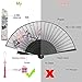 QIQU Mother's Day 6 Pack Handheld Floral Folding Fans Hand Held Women Silk Hollowed Bamboo Fans Hand Holding Fans with Tassel,Come with a Cloth Sleeve Per Fan,Wedding,Church and Tea Party Dress Up