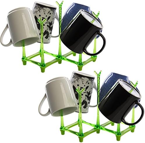Great Lakes Wholesale (2 Pack) Plastic Kitchen Dish Drying Rack Collapsible For Cups Mugs Bottles