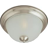 Maxim Essentials-3 Light Flush Mount in Utility Style-Satin Nickel Finish