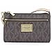 MICHAEL Michael Kors Large Wristlet MK PVC Logo (One Size, Brown)