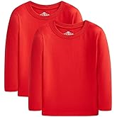 Huata 2 Packs Boys Girls T-Shirt Long Sleeve Crewneck Tee