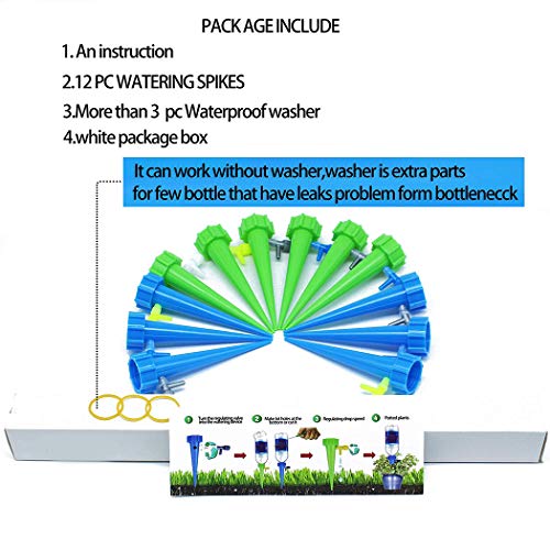 B bangcool 12PCS Plant Spikes Adjustable Self Watering Stakes Water Spikes