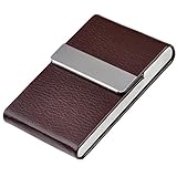 Ayliss offer Personalized Engraving service Bussiness Card Holder Top Quality Stainless Steel Leather Magnetic Shut
