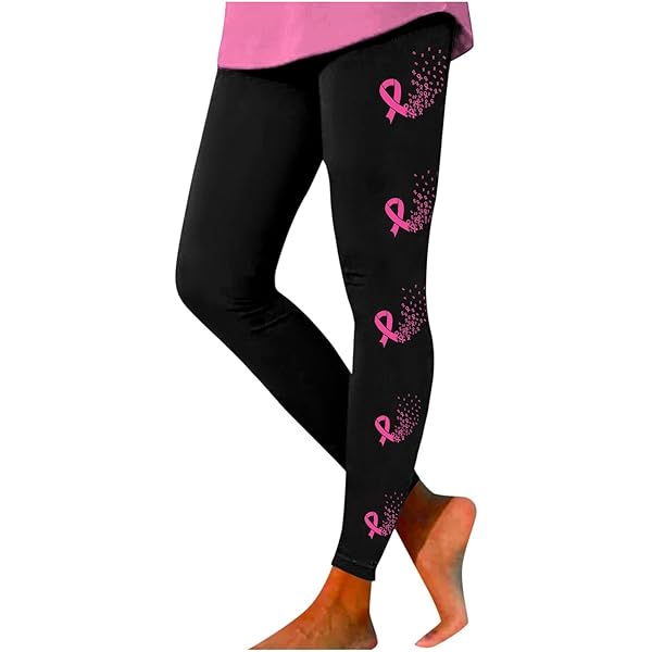 Pantalon Yoga Femme Octobre Ruban Rose Sensibilisation Au