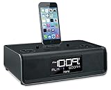 iHome iDL43B Dual Charging Stereo FM Clock Radio with Lightning Dock and USB Charge/Play - Black
