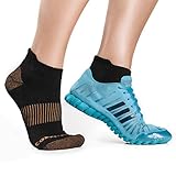 CopperJoint Copper-Infused Short Compression Running Socks, Pair (Large/X-Large)