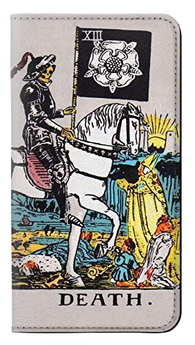 RW3008 Tarot Card Death PU Leather Flip Case Cover for Sony Xperia XZ2 Premium