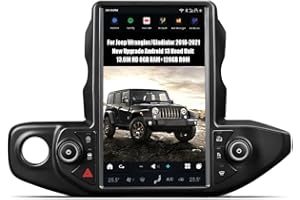 AUCARAUTO AuCar 2025 Android 13 Car Radio Head Unit for 2018-2021 Jeep Wrangler/Gladiator Accessories, 13.6" Car Multimedia V
